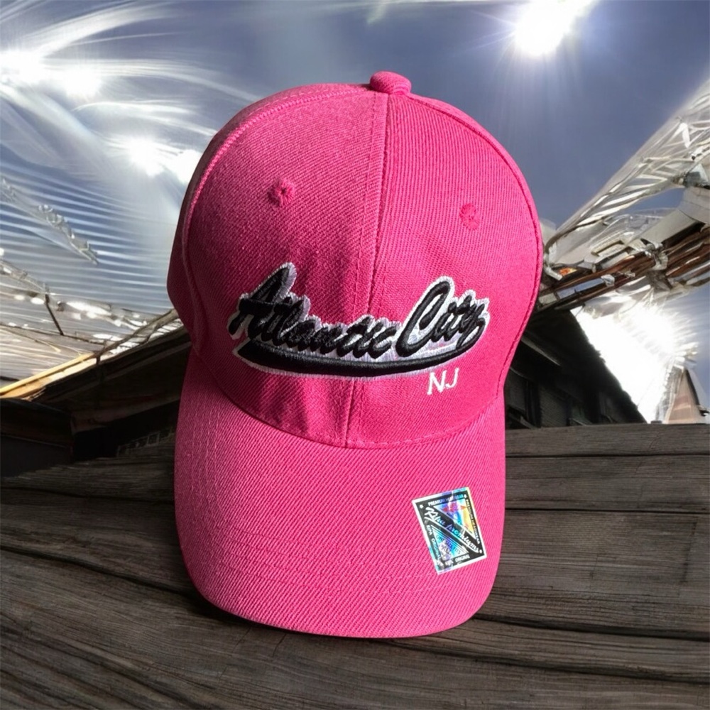 Hot Pink Baseball Hat with Embroidered Front‎
